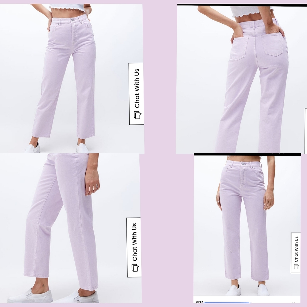 PacSun Eco Lavender High Waisted Straight Leg Jeans